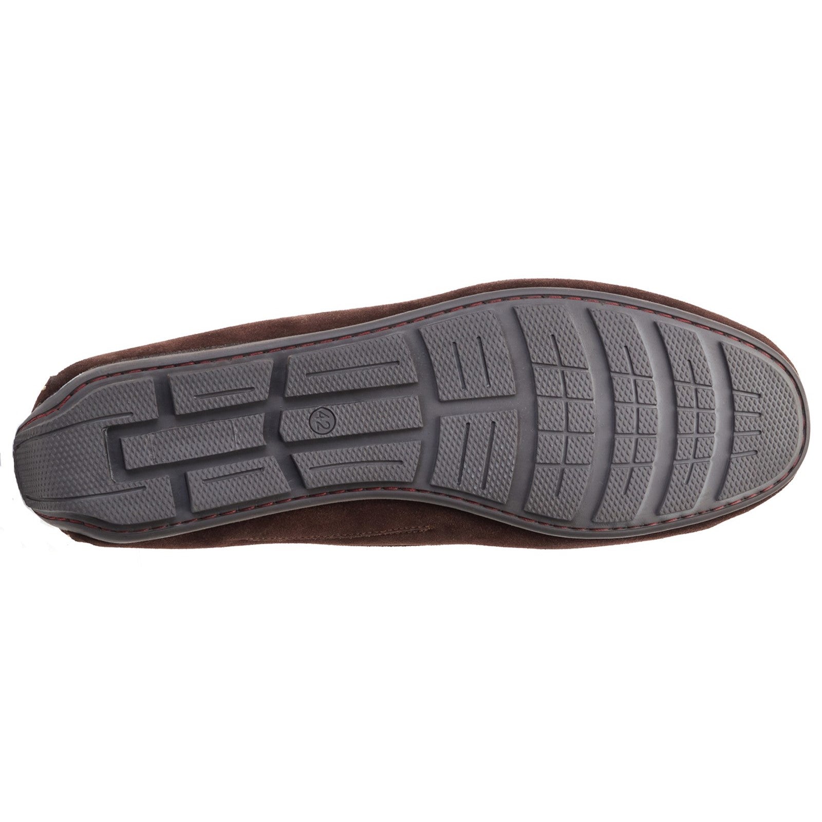 Base London COLLINS Mens Shoes Brown sole view showing rubber outsole design and texture.