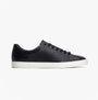 Base London TUCKER Mens Shoes Black side view, lace-up styling, suede and leather upper with low heel.