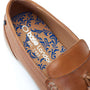 Base London BONITO Mens Shoes Tan detail view showcasing the leather interior and insole design.