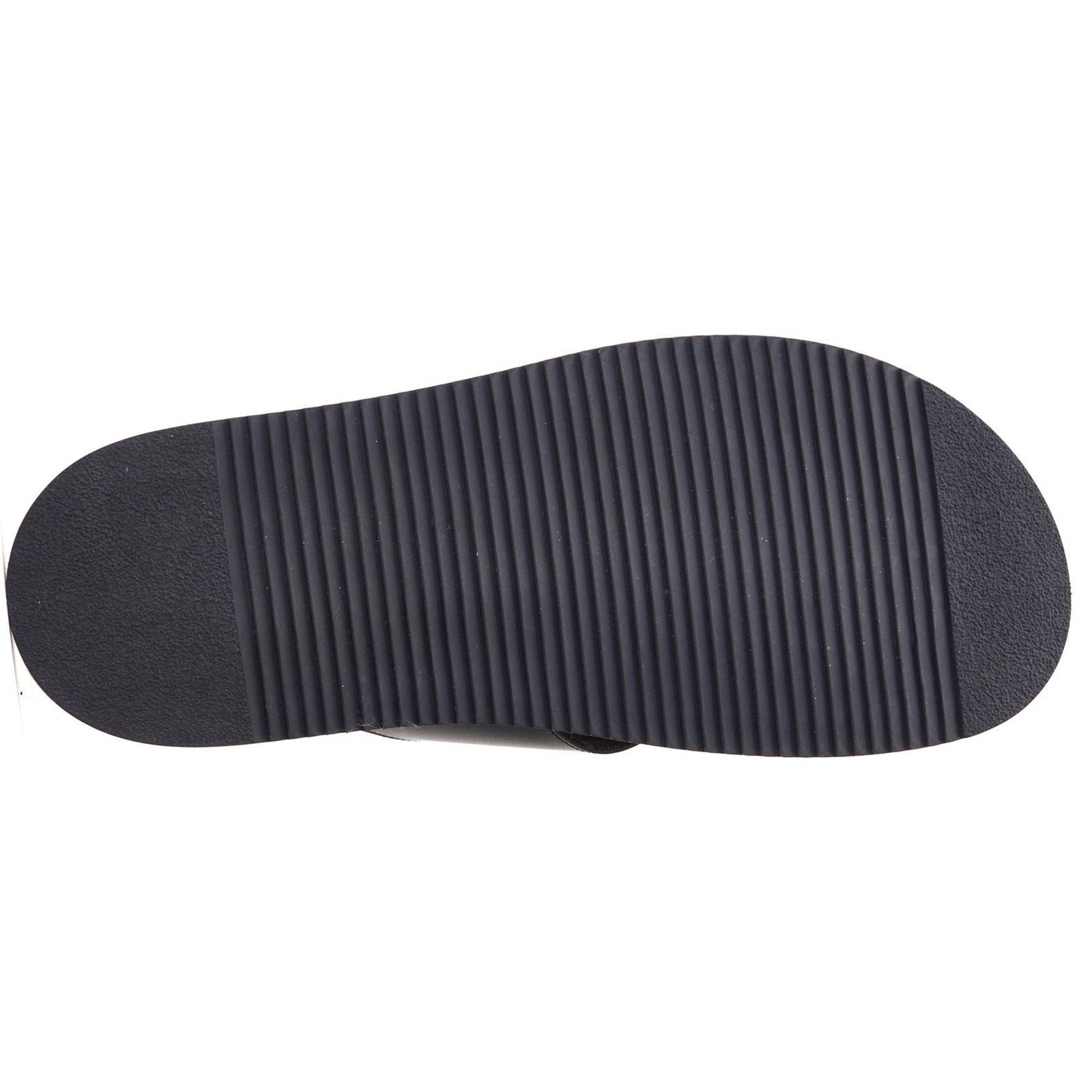 Base London WEBB Mens Sandals Black bottom view, featuring grip sole and lightweight design.