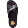 Base London WEBB Mens Sandals Black top view showcasing slip-on style and grip soles.
