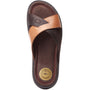 Base London WEBB Mens Sandals Tan top view showing leather upper, slip-on style, and grip soles.