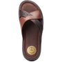 Base London WEBB Mens Sandals Brown top view featuring leather upper and slip-on design.