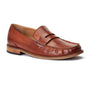 Base London GARFIELD Mens Shoes Tan side view showing leather loafer design and round toe shape.