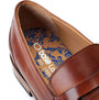 Base London GARFIELD Mens Shoes Tan detail view showcasing leather upper and inner lining design.