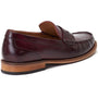 Base London GARFIELD Mens Shoes Wine side view showing leather upper and low heel design.