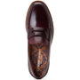 Base London GARFIELD Mens Shoes Wine top view leather loafers with slip-on design