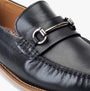 Base London MADISON Mens Shoes Black detail view showing the leather upper and decorative strap.