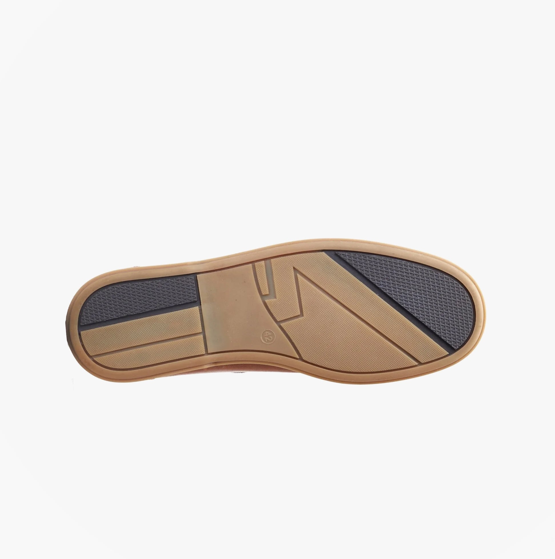 Base London STERN Mens Trainers Tan bottom view showcasing the sole design and materials.