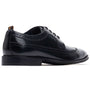 Base London HAVISHAM Mens Shoes Black side view showcasing sleek leather design and lace-up closure.