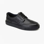 Base London CLAPTON Mens Shoes Black side view showing lace-up closure and leather upper.