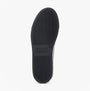 Base London CLAPTON Mens Shoes Black bottom view, showcasing rubber sole pattern and brand logo.