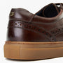 Base London CLAPTON Mens Shoes Brown detail view showcasing brown leather upper and rubber sole.