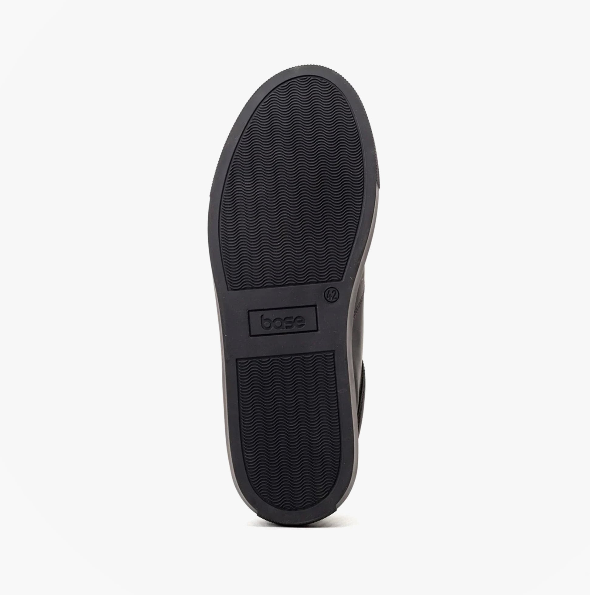 Base London DALSTON Mens Shoes Black bottom view rubber sole texture