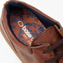 Base London DALSTON Mens Shoes Brown detail view showcasing the leather upper and patterned insole.