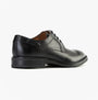 Base London SLEEVE Mens Shoes Black side view showcasing sleek leather design and lace-up closure.