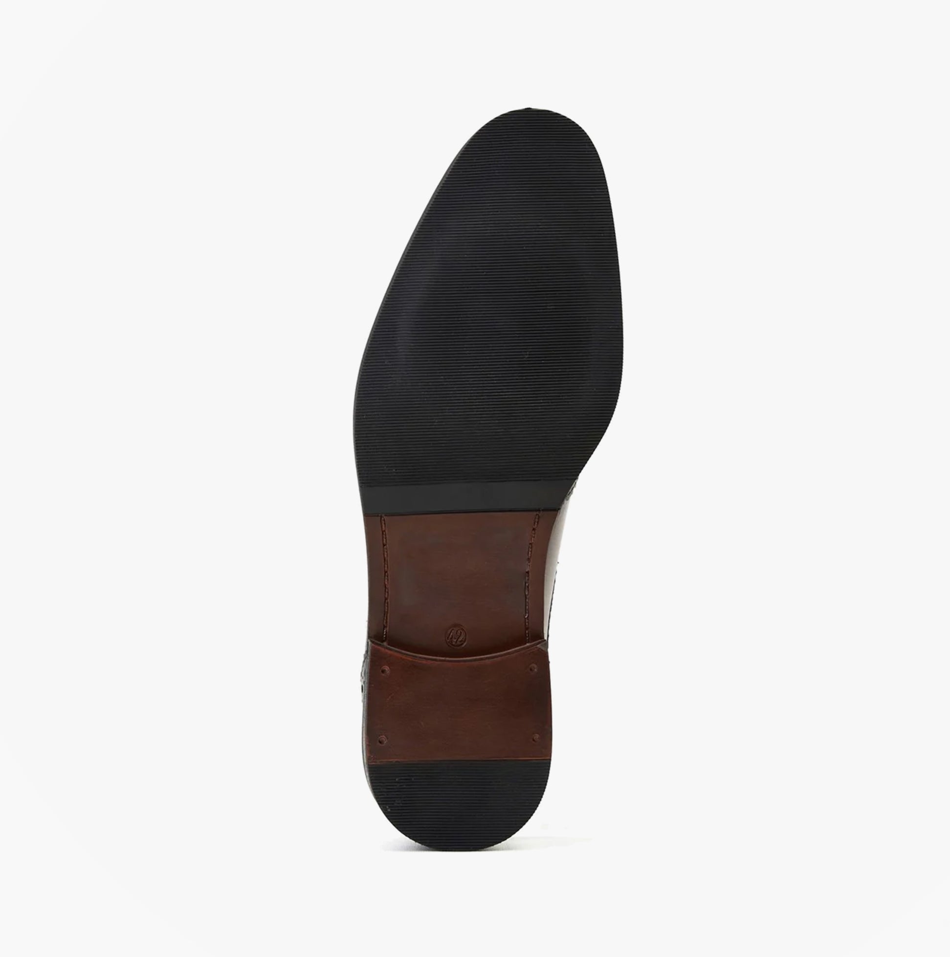 Base London SLEEVE Mens Shoes Black bottom view showing sole details and materials for enhanced grip and style.