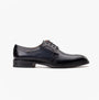 Base London SLEEVE Mens Shoes Navy side view demonstrating sleek leather design and lace-up closure.