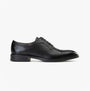 Base London LAPEL Mens Shoes Black side view elegant leather Oxford shoes with lace-up design.