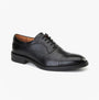 Base London LAPEL Mens Shoes Black side view showcasing leather upper and lace-up design.