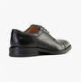Base London LAPEL Mens Shoes Black side view showcasing leather upper and lace-up design.