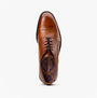 Base London LAPEL Mens Shoes Tan top view showcasing leather upper and lace-up design.