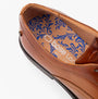 Base London LAPEL Mens Shoes Tan detail view showcasing the leather upper and elegant interior design.