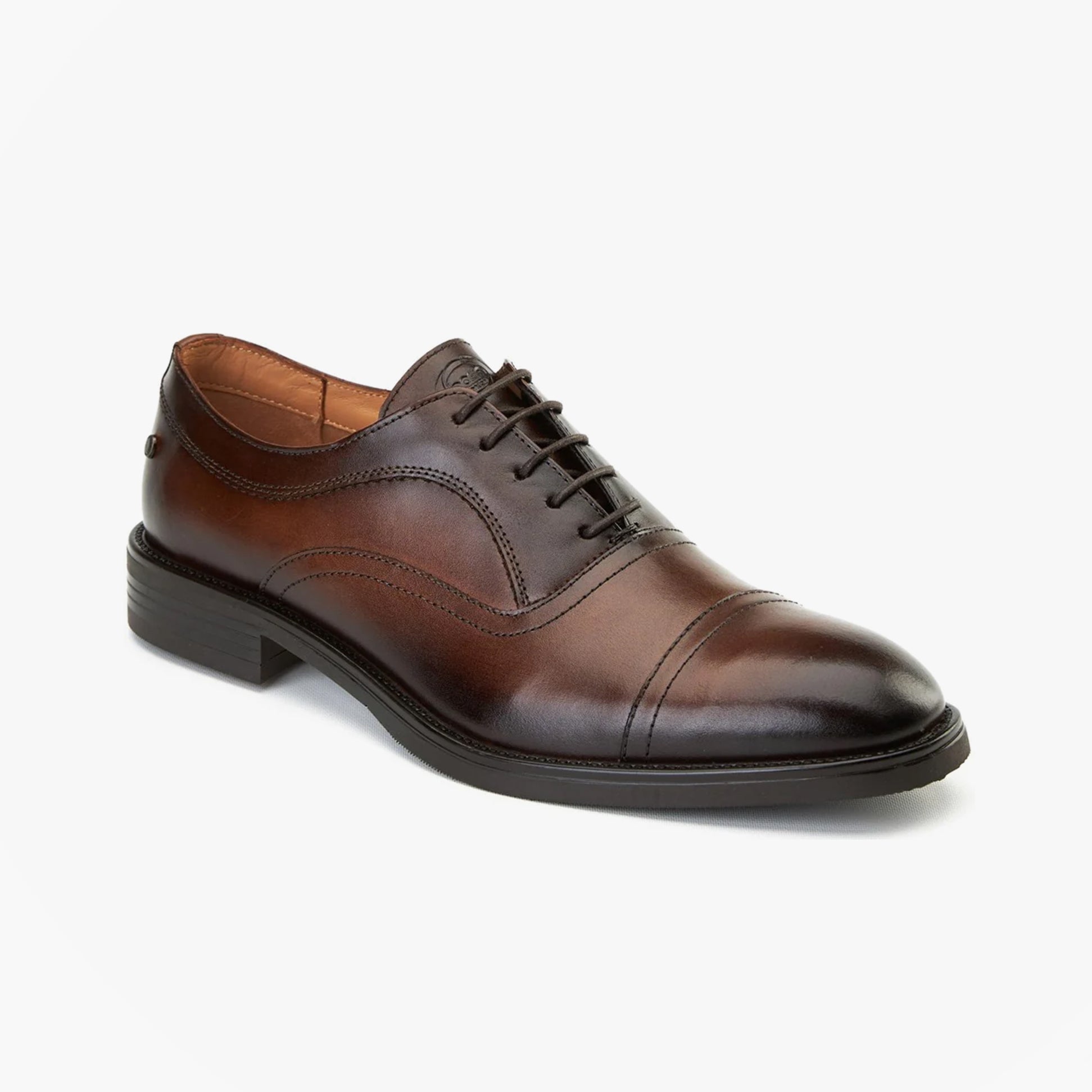 Base London LAPEL Mens Shoes Wine side view showcasing elegant leather Oxford style shoes.
