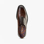 Base London LAPEL Mens Shoes Wine top view showing lace-up Oxford design and leather finish.