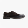 Base London NITROGEN Mens Shoes Greasy Brown side view showing leather upper and lace-up closure.