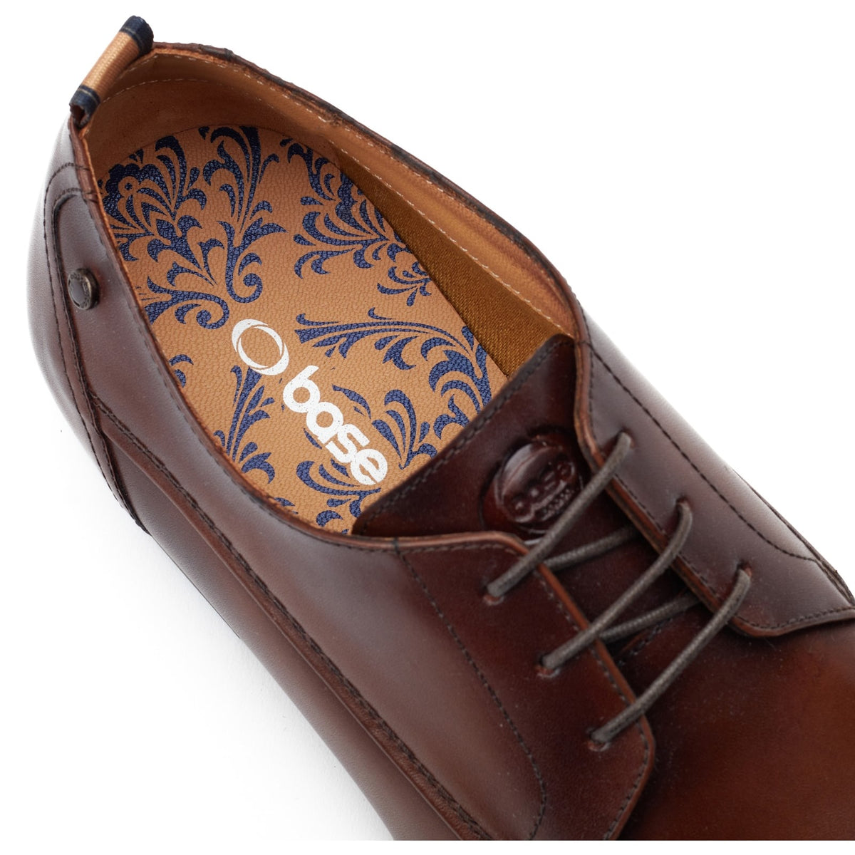 Base London GAMBINO EXCEL Mens Derby Shoes Dark Brown
