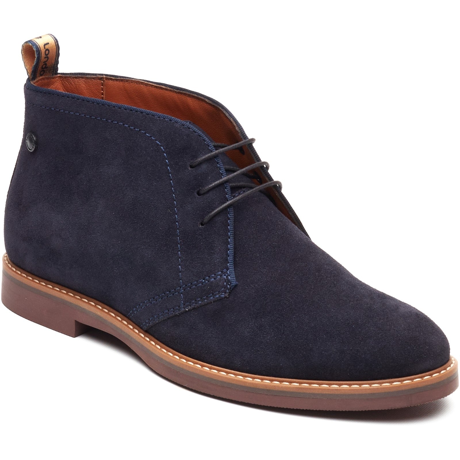 Base London CARLTON Mens Chukka Boots Navy