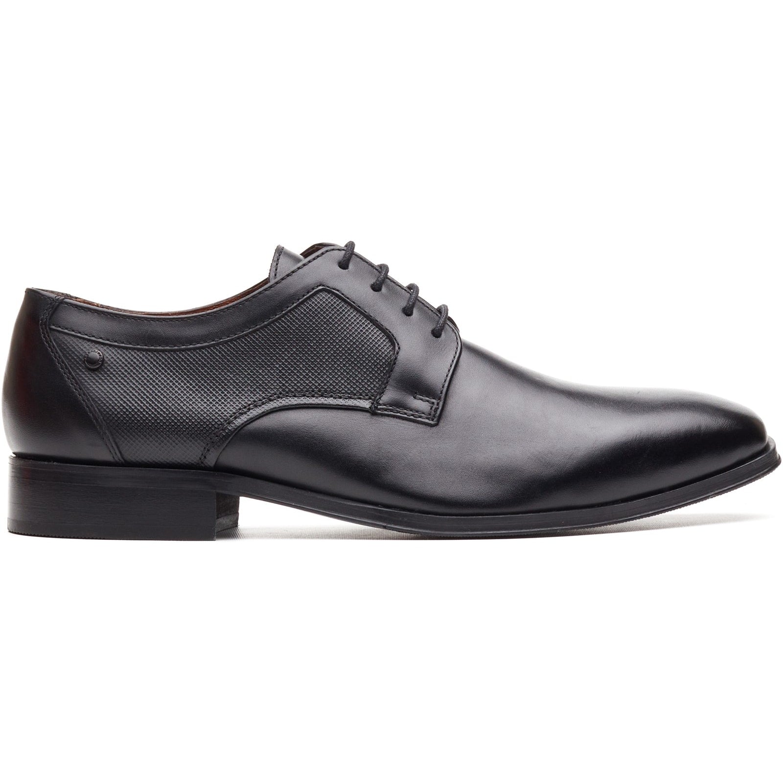Base London DOME Mens Derby Shoes Black