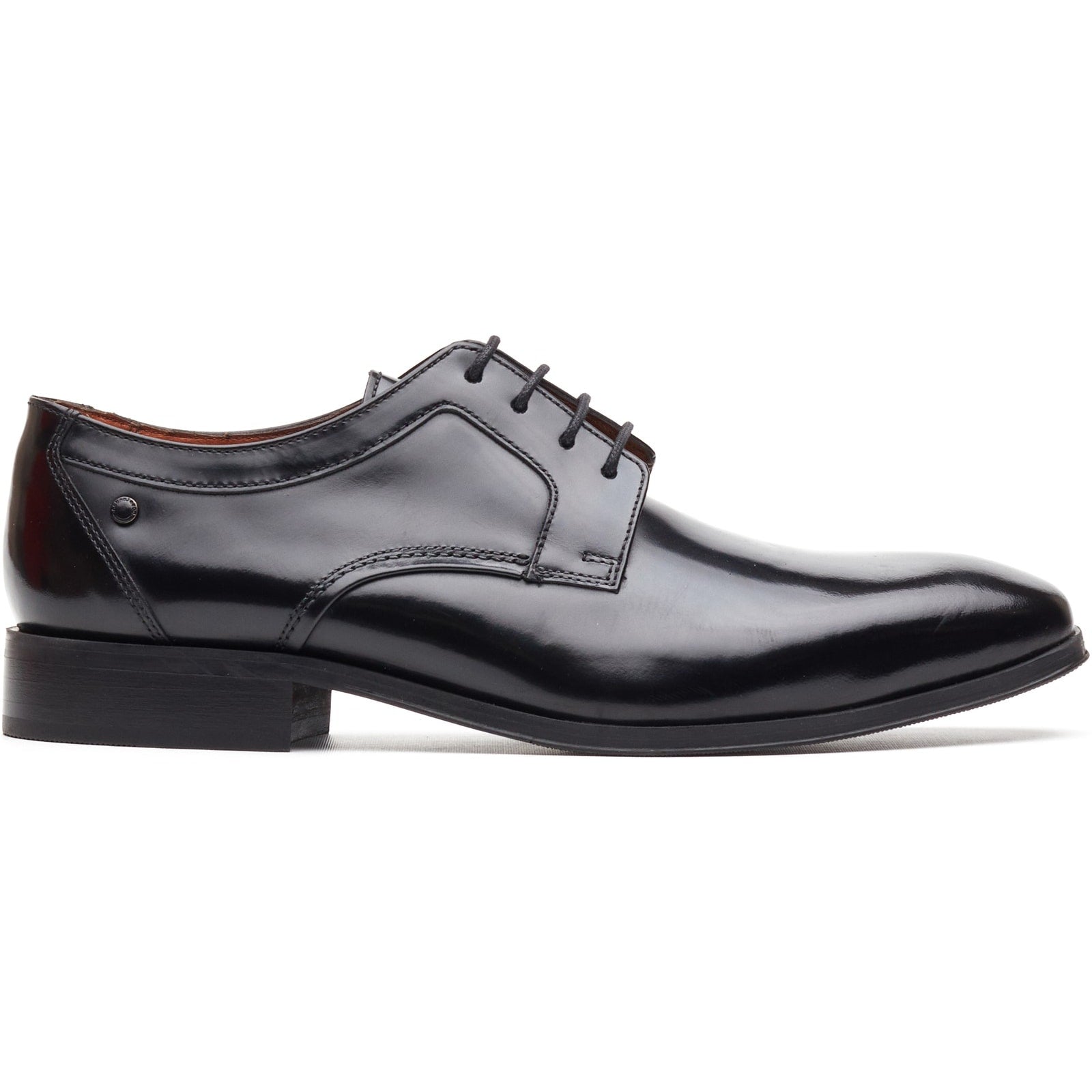 Base London DOME Mens Derby Shoes Black