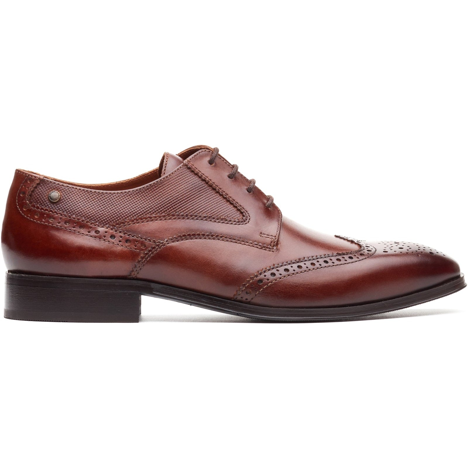 Base London STEEPLE Mens Brogue Shoes Tan