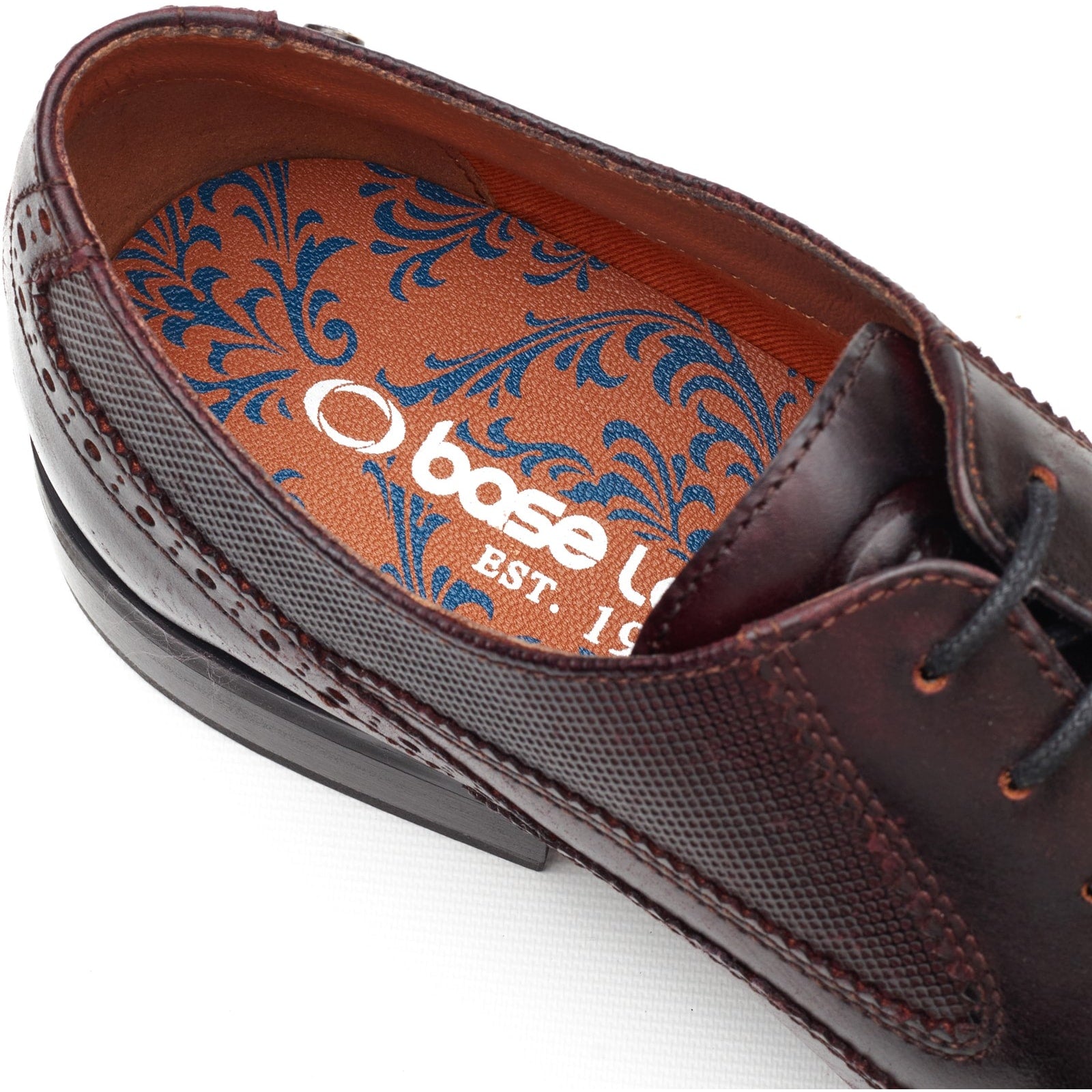 Base London STEEPLE Mens Brogue Shoes Brown