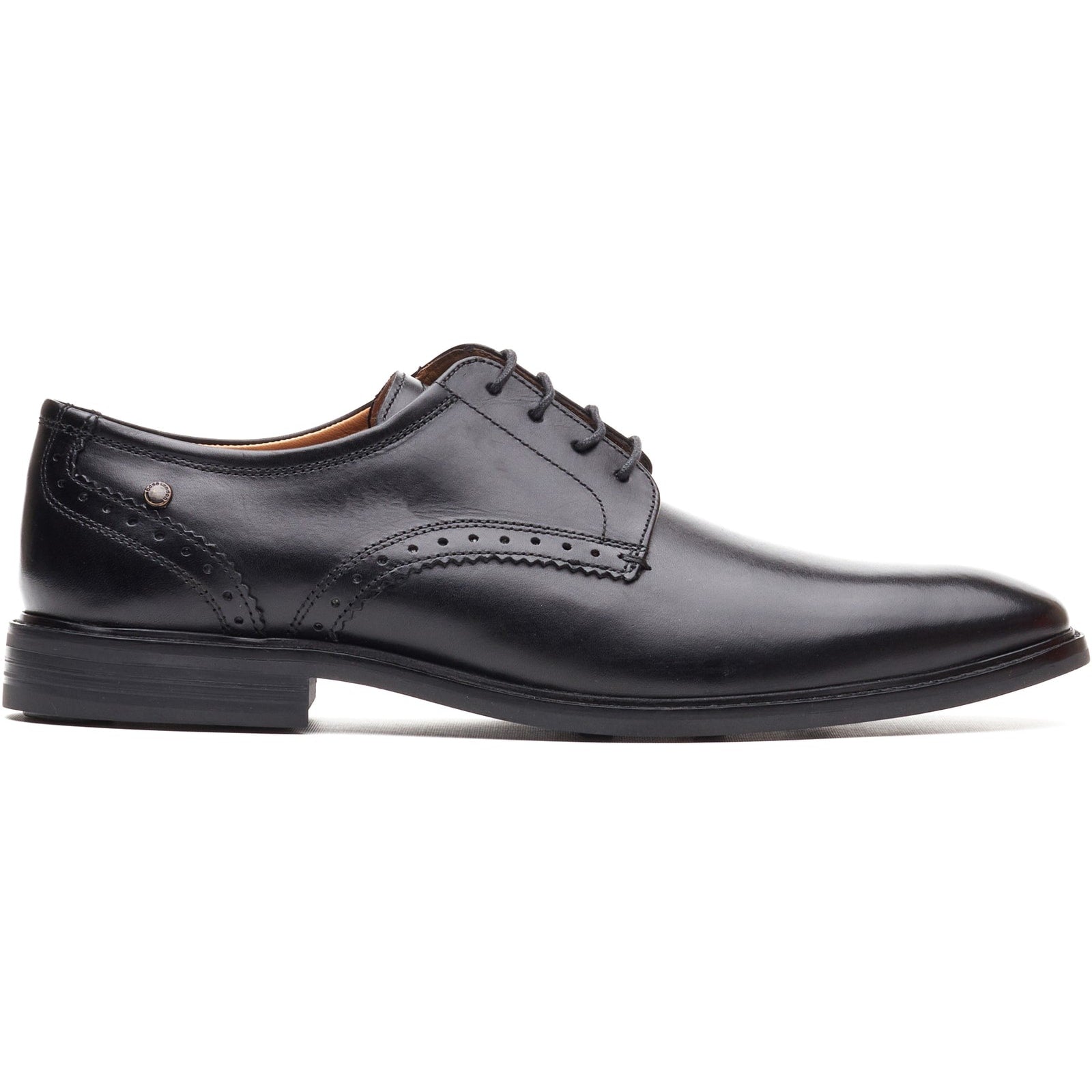 Base London ETON Mens Derby Shoes Black