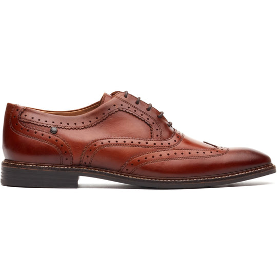 Base London CLARENCE Mens Brogue Oxford Shoes Tan