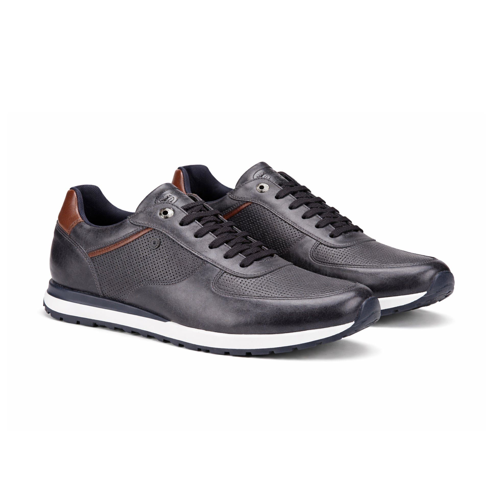 Base London LANCASTER Mens Casual Trainers Navy