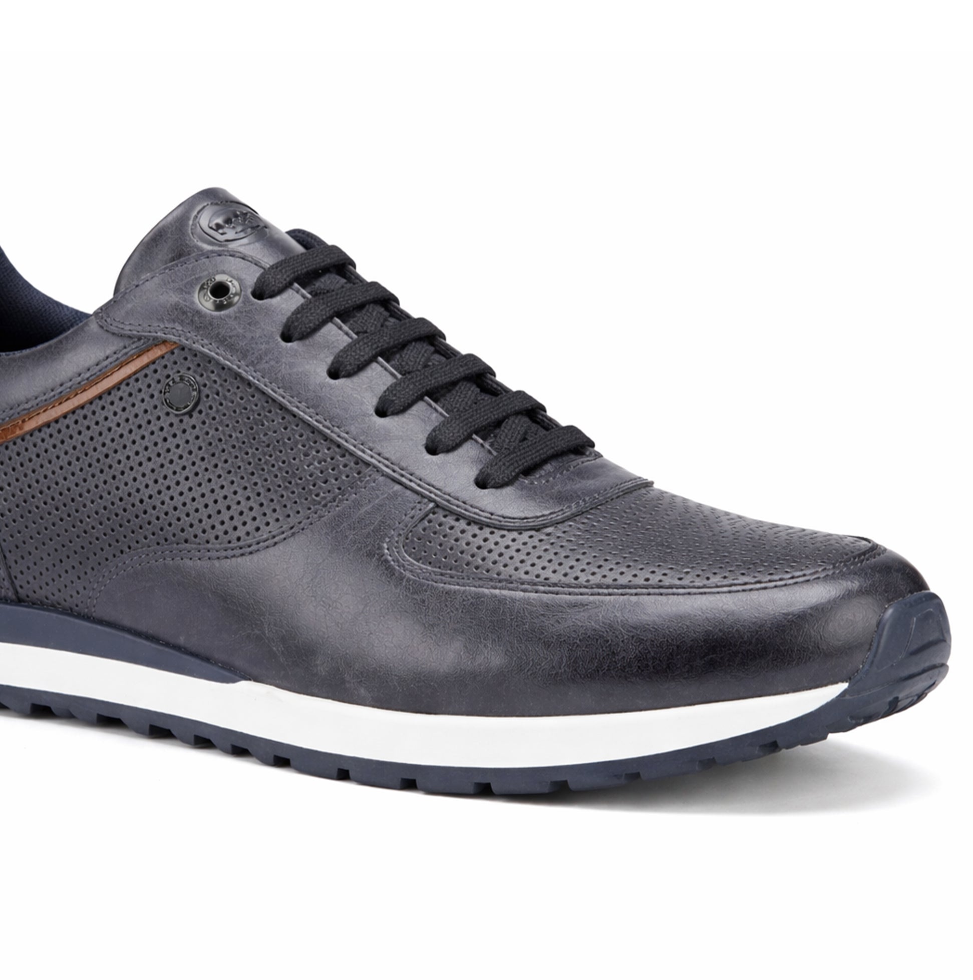 Base London LANCASTER Mens Casual Trainers Navy