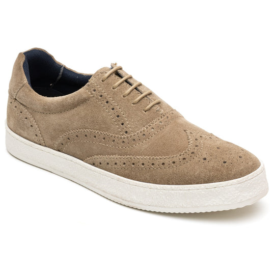 Base London CHRISTO Mens Court Trainers Taupe