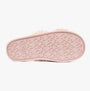 Bedroom Athletics NICKI Womens Faux Fur Slipper Sliders Dusky Pink bottom view with textured sole details.