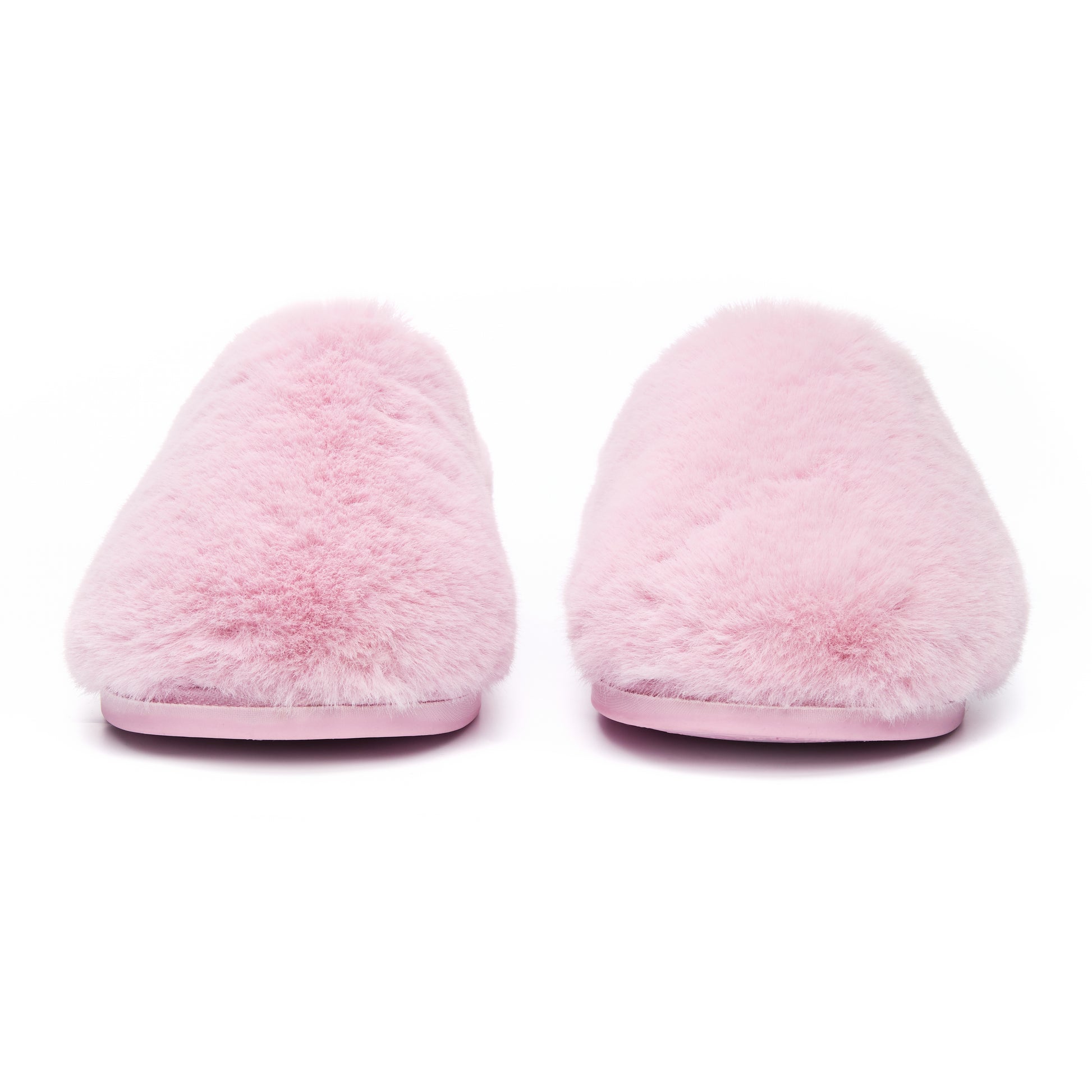 Bedroom Athletics ARIANA Womens Slipper Boots Pink front view showing soft faux fur upper and slip-on design.