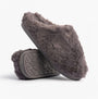 Bedroom Athletics ARIANA Womens Mule Slippers Ink side view showcasing faux fur upper and TPR sole.