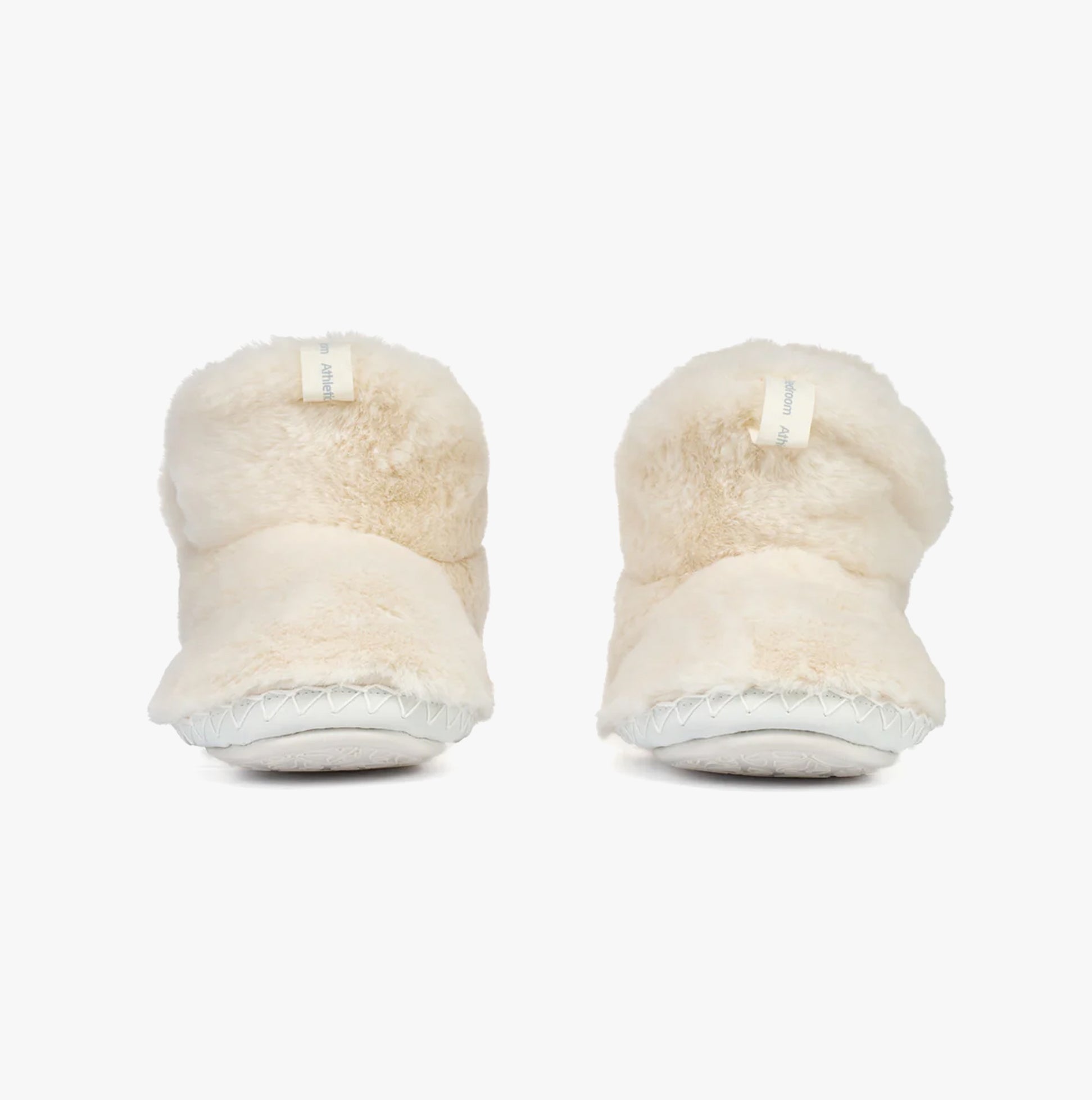Bedroom Athletics HARRIET Womens Slipper Boots Cream back view showing fluffy faux fur and pull-on design.