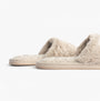 Bedroom Athletics ERIN Womens Slipper Sliders Light Grey side view featuring soft faux fur upper and rubber sole