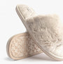 Bedroom Athletics ERIN Womens Slipper Sliders Light Grey side view showcasing faux fur upper and rubber sole.