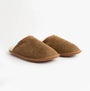 Bedroom Athletics KIEFER Mens Mule Slippers Distressed Coffee side view showing soft lining and rubber sole
