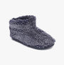 Bedroom Athletics LEONARDO Mens Sherpa Boots Washed Peacoat Navy side view showing faux fur upper and synthetic sole.