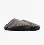 Bedroom Athletics JAMIE Mens Mule Slippers Grey side view with textured upper and rubber sole.